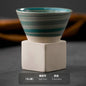 Retro Japanese Triangular Cone Ceramic Tea and Coffee Mug Pottery Porcelain Latte Cup for Home and Office