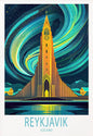 ICELAND Traveling Poster Iceland Reykjavík Kirkjufell Skaftafell Falls Landscape Canvas Painting Wall Pictures Traveling Decor