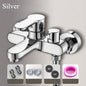 Wall-Mount Bathtub Mixer Faucet with Handheld 3-Mode Shower — Chrome, 1/2-inch (12.7 mm), 150 cm (59 in) Hose