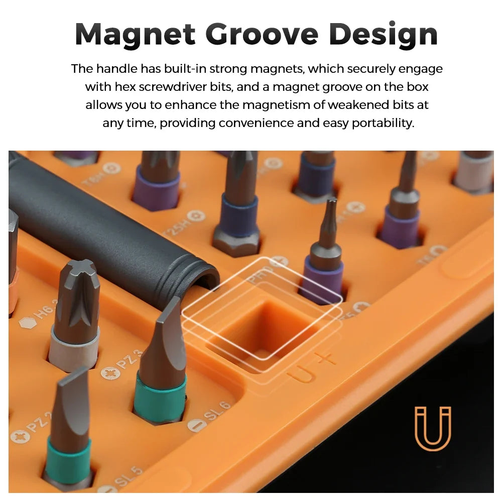42 in 1 Ratchet Precision Screwdriver Wireless Cordless Magnetic Small Handle Portable Manual Hand Tool Kit for Household Repair