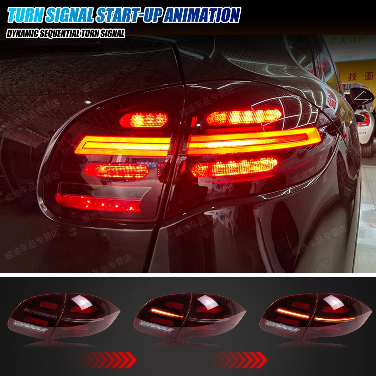 XUNDER LED Tail Light Assembly for Porsche Cayenne 958/92A, 2011-2014