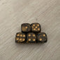 5pcs/set Two Colors Dice Puzzle Board Game Accessory  6 Sided Point Dice Funny Game 16mm