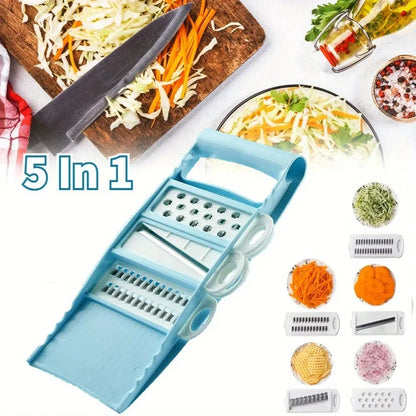 5-in-1 Multi-Function Vegetable Chopper — Mandoline Slicer, Veggie Dicer & Onion Cutter