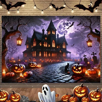 Halloween Photography Backdrop, Printed Vinyl