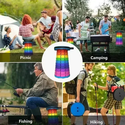 Portable Telescopic Folding Stool - Lightweight Adjustable Camping & Beach Seat