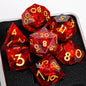 7-Piece Resin Sharp-Edge Polyhedral Dice Set for D&D & RPGs - D20 D12 D10 D8 D6 D4