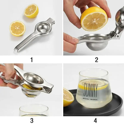 Stainless Steel Lemon Squeezer Manual Citrus Press Handheld Orange Juicer