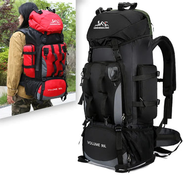 90L Waterproof Hiking Backpack - Large Capacity Trekking Rucksack for Camping & Travel (Unisex)