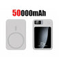 Magnetic Wireless Power Bank 100000mAh / 50000mAh – 22.5W Fast Charger, Portable Power Pack with LED Display, Type-C & Qi Wireless