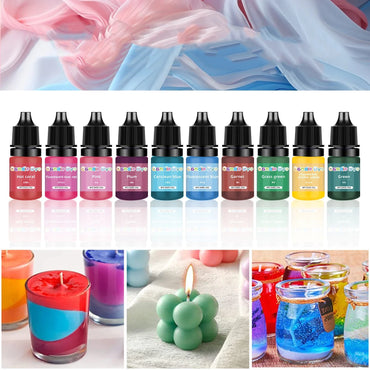 33-Color Liquid Candle Dye Set 5 ml Bottles Non-Toxic Soy Wax Pigments for Candle & Soap Making
