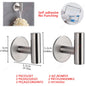 Self-Adhesive Stainless Steel Toilet Paper Holder — No-Drill Wall Mount Tissue & Towel Dispenser (Holds up to 30 cm / 11.8 in)