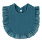 Ruffle Edge Cotton Gauze Baby Bib & Burp Cloth - Lace Saliva Bib for Infants 1-3 Years