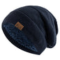 Unisex Fur-Lined Slouchy Winter Beanie – Warm Knit Hat for Men & Women