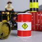 Iron Mini Oil Drum Model Chemistry Oil Drum Model Car Model Desktop Decoration Storage Box War Games Scene Model for Xmas Gifts