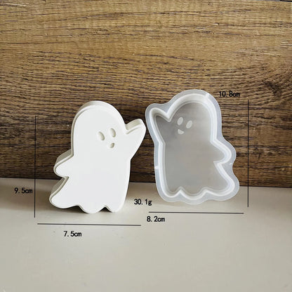 Halloween Silicone DIY Mold – Skeleton, Bat, Jack-O’-Lantern, Ghost & Mask Shapes for Resin, Plaster, Aromatherapy & Clay Crafts – 8 Designs