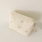 Cute Embroidered Floral Mommy Diaper Bag – Zippered Newborn Nappy Pouch & Stroller Organizer