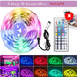WiFi USB 5050 RGB LED Strip Lights — Flexible RGB Tape for TV & PC Backlight, App & Voice Control, Available 1–20m (3.3–65.6 ft)