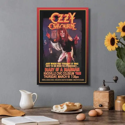 Ozzy Osbourne Band Art Poster Heavy Metal Band Rock Canvas Painting  Wall Art Picture Print Modern Family Bedroom Decor Posters