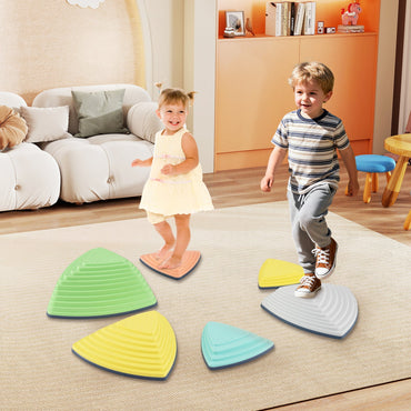 Set of 11 Stepping Stones for Kids Non-Slip Balance Stones with Storage Bag