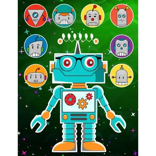Robots Sticker Album 2 For Boys: 100 Plus Pages For PERMANENT Sticker Collection, Activity Book For Boys - 8.5 by 11 - Paperback