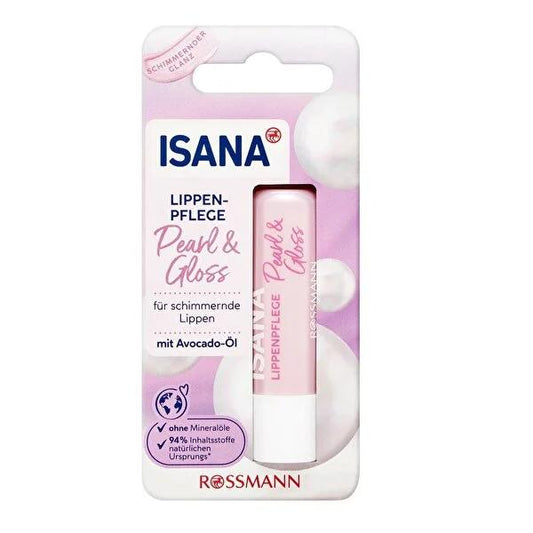 Isana Pearl Shine Lip Balm with Avocado Oil - Natural Moisturizing Lip Care for Dry Lips