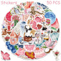 50/100pcs Watercolor Dairy Stickers Decals For Phone Laptop Scrapbook Luggage Helmet DIY Graffiti Aesthetic Stickers Gifts