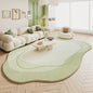 VIKAMA Green Carpet Living Room Shaped Cream Style 2025 New Plush Irregular Bedroom Bedside Floor Mats Home Decoration
