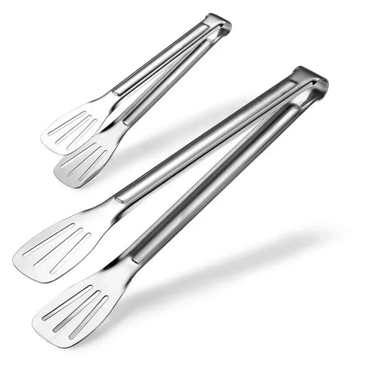 Stainless Steel Kitchen Tongs - 7/9/12/14 Inch Heat-Resistant Serving & BBQ Utensils