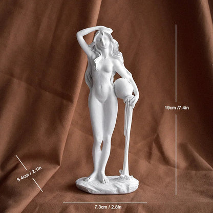 Ancient Greece Venus Emerging Goddess Resin Sculpture Handmade Classical Female Statue Aphrodite Ornament  Decor Art Collector