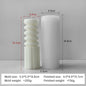 Striped Cylinder Silicone Candle Mold for DIY Pillar, Soy Wax, Plaster & Resin Crafts
