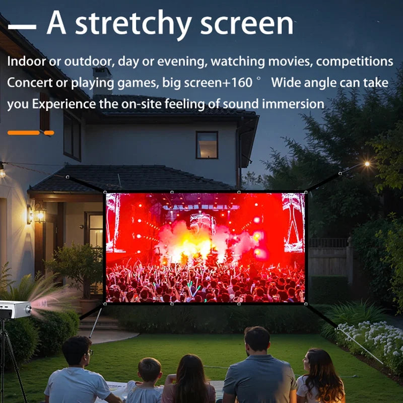 60-150 inch wall mounted foldable projection screen, projector specific soft screen, home theater - extended version