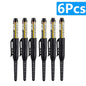 Waterproof Carpenter & Tile Marker Pen 45mm Long Nib — Deep-Hole Woodworking Marker, Black Blue Red (1–6 Pack)