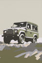 L-and-R-over Defender 90 Offroad Poster Classic Retro Automotive Poster Canvas Prints Classic Off-road Vehicle Aesthetic Print