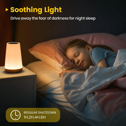 13-Color RGB Touch Night Light - Remote Dimmable USB Rechargeable Bedside & Table Lamp