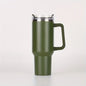 40oz Vacuum Insulated Tumbler with Handle & Straw Lid | Stainless Steel Travel Bottle