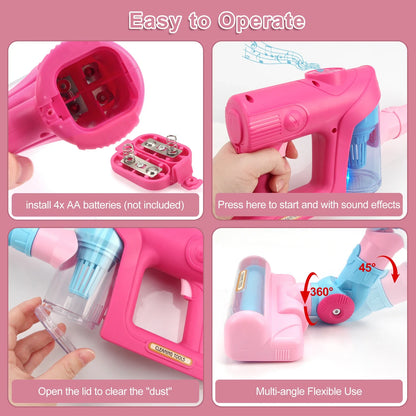 Electric Mini Vacuum Cleaner Simulation Housework Dust Catcher with Light and Music Educational Pretend Play Toys for Kids Gifts