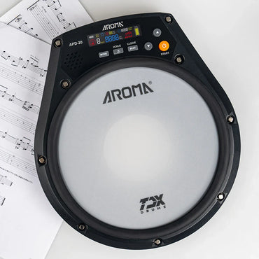 Portable Rechargeable Silent Electronic Drum Practice Pad with Metronome, Speed Training & Headphone Output