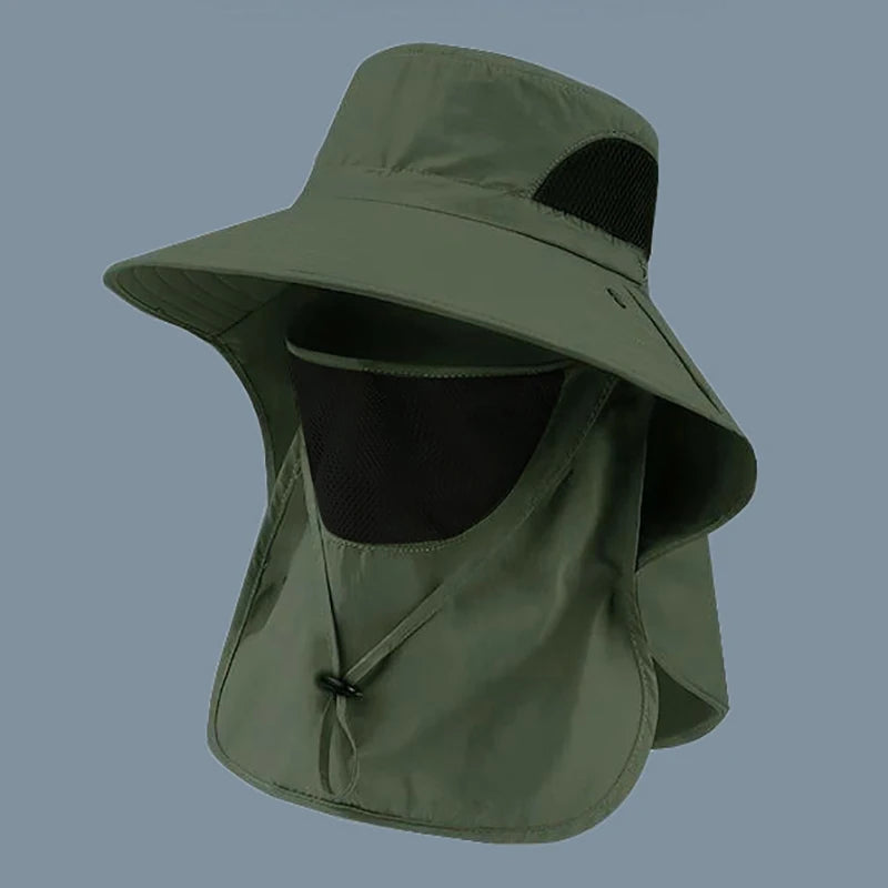 UV Protection Sun Hat with Neck Flap – Outdoor Fishing, Hiking & Camping Cap for Men & Women, Bucket Hat Visor, 6 Colors