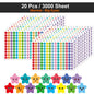 450-3000 Sheet Happy Face Stars Reward Sign Stickers Pack DIY Skateboard Suitcase Stationery Decals Decor Phone Laptop Gift Toys
