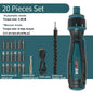 3.6V Mini Cordless Electric Screwdriver — Torque Adjustable Straight Handle, 6.35mm (1/4") Hex Chuck, 1300mAh Lithium Battery