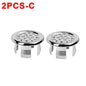 Sink Overflow Ring Cover 1/2/4-Pack Plastic Basin Overflow Hole Trim for Bathroom and Kitchen - Fits 22-24mm & 47-48mm Apertures