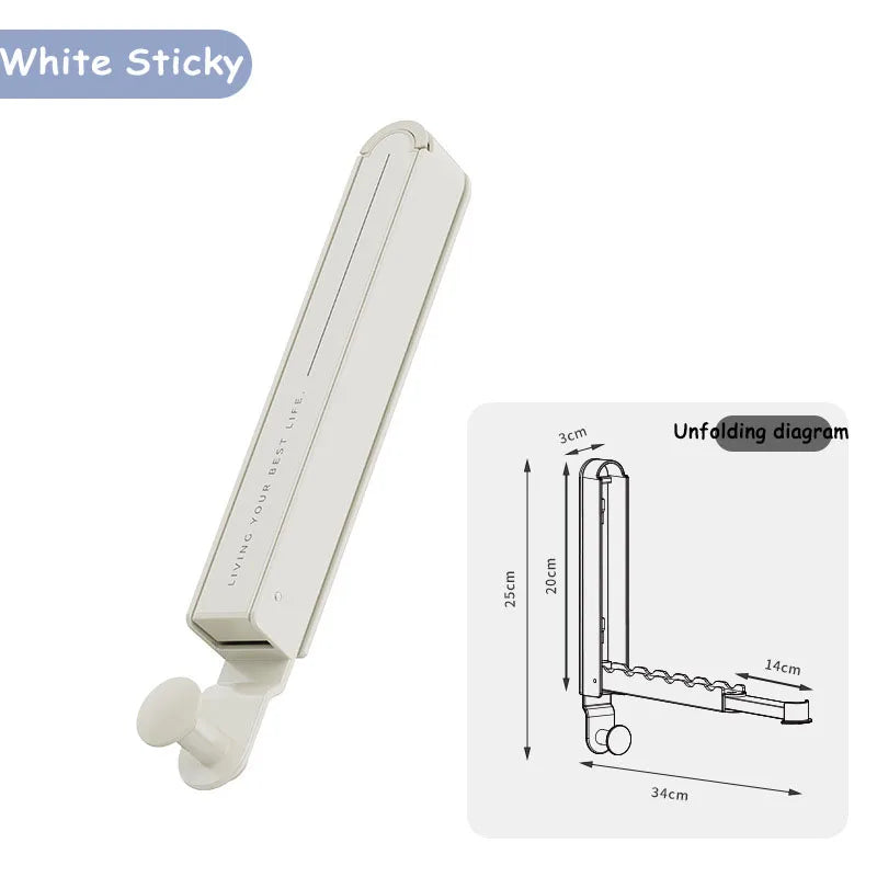 1/2pcs Folding Wall Hook portable drying rack Hidden Robe Towel Coat Hook door back hooks Expandable Sticky Towel Hanger