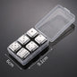 Stainless Steel Reusable Whiskey Stones - Quick-Freeze Ice Cubes with Storage Tray for Whiskey Wine Beer