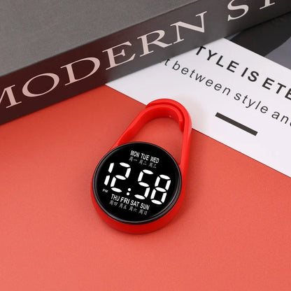 LED Hanging Digital Pocket Watch with Night Light Touch Control Pendant Clock