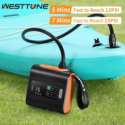 Portable Cordless Mini Air Pump – Rechargeable Electric Inflator & Deflator for Air Mattresses, Camping Mats, Pool Floats