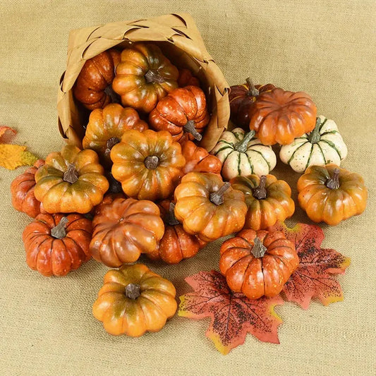Autumn Faux Pumpkins Decorations, for Thanksgiving, Harvest, Home, DIY Crafts, Halloween Party Ornament
