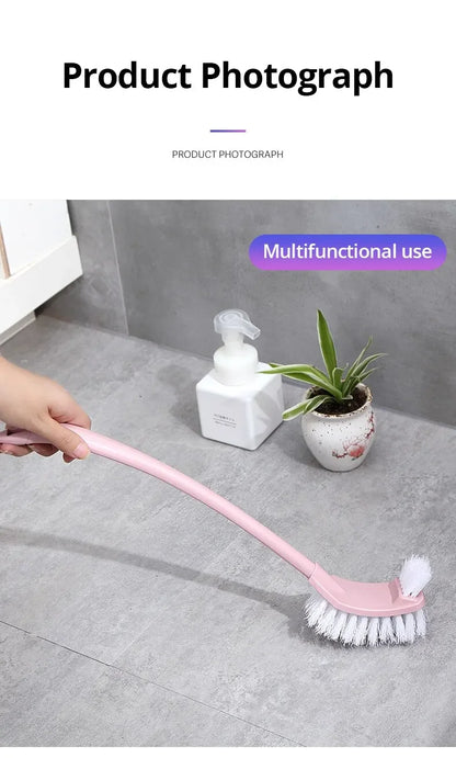 Multi-Function Double-Head Toilet Brush – Soft Hair Long Handle Cleaner