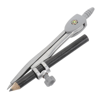 Precision Metal Drafting Compass with Pencil & Case – Geometry Drawing Tool for Students & Artists