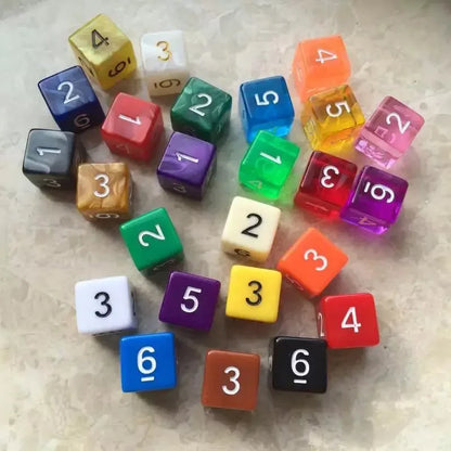 10 Pcs/set Digital Dice Funny Puzzle Game Accessory 16 Mm