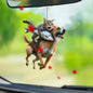 Cat-Shaped Rearview Mirror Ornament – Cute Hanging Car Pendant Car Interior Decor